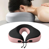 Maxbell Face Down Pillow Comfort Massage Pillow for Home SPA Flights Pink