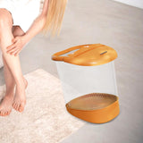 Maxbell Foot Soaking Bath Basin Massager Gift for Washing Soaking Feet Pedicure Home Orange with lid