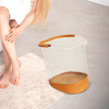 Maxbell Foot Soaking Bath Basin Massager Gift for Washing Soaking Feet Pedicure Home Orange no lid