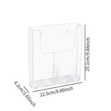 Maxbell Brochure Holder Wall Mounted Flyer Holder Holder for Booklets Magazines Paper 22.5cmx4.2cmx25.1cm