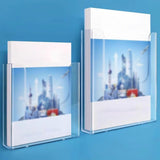 Maxbell Brochure Holder Wall Mounted Flyer Holder Holder for Booklets Magazines Paper 16.4cmx4.2cmx16.7cm