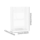 Maxbell Brochure Holder Wall Mounted Flyer Holder Holder for Booklets Magazines Paper 11cmx4.2cmx16.5cm