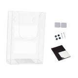 Maxbell Brochure Holder Wall Mounted Flyer Holder Holder for Booklets Magazines Paper 11cmx4.2cmx16.5cm