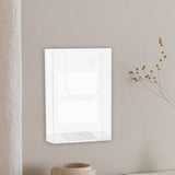 Maxbell Brochure Holder Wall Mounted Flyer Holder Holder for Booklets Magazines Paper 11cmx4.2cmx16.5cm