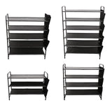 Maxbell Shoe Rack Vertical Metal Storage Organizer for Bedroom Small Space Apartment 3 Layer