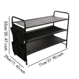 Maxbell Shoe Rack Vertical Metal Storage Organizer for Bedroom Small Space Apartment 3 Layer