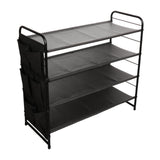 Maxbell Shoe Rack Vertical Metal Storage Organizer for Bedroom Small Space Apartment 4 Layer