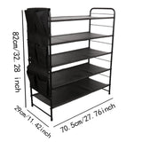 Maxbell Shoe Rack Vertical Metal Storage Organizer for Bedroom Small Space Apartment 5 Layer