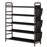 Maxbell Shoe Rack Vertical Metal Storage Organizer for Bedroom Small Space Apartment 5 Layer