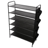 Maxbell Shoe Rack Vertical Metal Storage Organizer for Bedroom Small Space Apartment 6 Layer