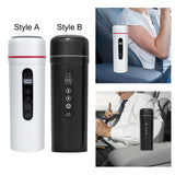 Maxbell 12V 24V 400ml Car Electric Water Kettle Portable for Heating Coffee Tea White