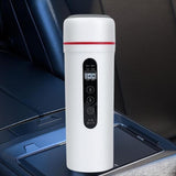 Maxbell 12V 24V 400ml Car Electric Water Kettle Portable for Heating Coffee Tea White