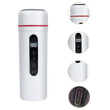 Maxbell 12V 24V 400ml Car Electric Water Kettle Portable for Heating Coffee Tea White