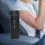Maxbell 12V 24V 400ml Car Electric Water Kettle Portable for Heating Coffee Tea Black