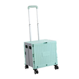 Maxbell Folding Shopping Cart with Lid Portable Hand Truck for School Camping Garden Green