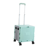 Maxbell Folding Shopping Cart with Lid Portable Hand Truck for School Camping Garden Green