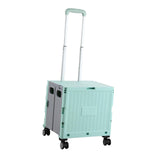 Maxbell Folding Shopping Cart with Lid Portable Hand Truck for School Camping Garden Green