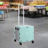 Maxbell Folding Shopping Cart with Lid Portable Hand Truck for School Camping Garden Green