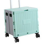 Maxbell Folding Shopping Cart with Lid Portable Hand Truck for School Camping Garden Green