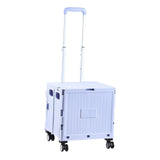 Maxbell Folding Shopping Cart with Lid Portable Hand Truck for School Camping Garden Purple