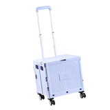 Maxbell Folding Shopping Cart with Lid Portable Hand Truck for School Camping Garden Purple