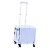 Maxbell Folding Shopping Cart with Lid Portable Hand Truck for School Camping Garden Purple