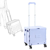 Maxbell Folding Shopping Cart with Lid Portable Hand Truck for School Camping Garden Purple