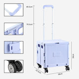 Maxbell Folding Shopping Cart with Lid Portable Hand Truck for School Camping Garden Purple