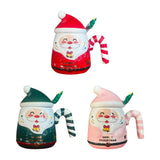 Maxbell Christmas Ceramic Mug Tea Cup Festival with Handle Breakfast Mug Novelty Mug Red