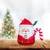 Maxbell Christmas Ceramic Mug Tea Cup Festival with Handle Breakfast Mug Novelty Mug Red