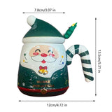 Maxbell Christmas Ceramic Mug Tea Cup Festival with Handle Breakfast Mug Novelty Mug Green