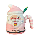 Maxbell Christmas Ceramic Mug Tea Cup Festival with Handle Breakfast Mug Novelty Mug Pink