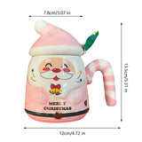 Maxbell Christmas Ceramic Mug Tea Cup Festival with Handle Breakfast Mug Novelty Mug Pink
