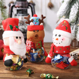 Maxbell Christmas Candy Jar Candy Can Xmas Ornament Treat Box for Home Holiday Party Santa Claus 17cmx8cm