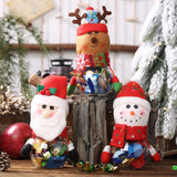 Maxbell Christmas Candy Jar Candy Can Xmas Ornament Treat Box for Home Holiday Party Santa Claus 17cmx8cm