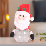 Maxbell Christmas Candy Jar Candy Can Xmas Ornament Treat Box for Home Holiday Party Santa Claus 17cmx8cm