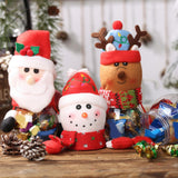 Maxbell Christmas Candy Jar Candy Can Xmas Ornament Treat Box for Home Holiday Party Snowman 17cmx8cm