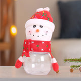 Maxbell Christmas Candy Jar Candy Can Xmas Ornament Treat Box for Home Holiday Party Snowman 17cmx8cm