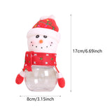 Maxbell Christmas Candy Jar Candy Can Xmas Ornament Treat Box for Home Holiday Party Snowman 17cmx8cm