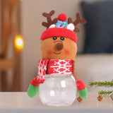 Maxbell Christmas Candy Jar Candy Can Xmas Ornament Treat Box for Home Holiday Party Elk 18cmx8cm