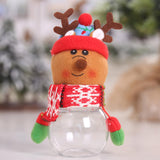Maxbell Christmas Candy Jar Candy Can Xmas Ornament Treat Box for Home Holiday Party Elk 18cmx8cm