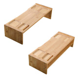 Maxbell Monitor Stand Riser Computer Display Stand Wooden Laptop Riser Office Supplies Double Layer