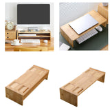 Maxbell Monitor Stand Riser Computer Display Stand Wooden Laptop Riser Office Supplies Double Layer