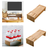 Maxbell Monitor Stand Riser Computer Display Stand Wooden Laptop Riser Office Supplies Double Layer