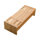 Maxbell Monitor Stand Riser Computer Display Stand Wooden Laptop Riser Office Supplies Double Layer