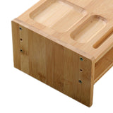 Maxbell Monitor Stand Riser Computer Display Stand Wooden Laptop Riser Office Supplies Double Layer