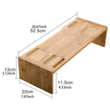 Maxbell Monitor Stand Riser Computer Display Stand Wooden Laptop Riser Office Supplies Single Layer