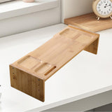 Maxbell Monitor Stand Riser Computer Display Stand Wooden Laptop Riser Office Supplies Single Layer