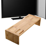 Maxbell Monitor Stand Riser Computer Display Stand Wooden Laptop Riser Office Supplies Single Layer