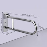 Maxbell Toilet Grab Bar Handrail for Bathroom Hand Grips Handicapped Disabled Toilet Folding 60cm